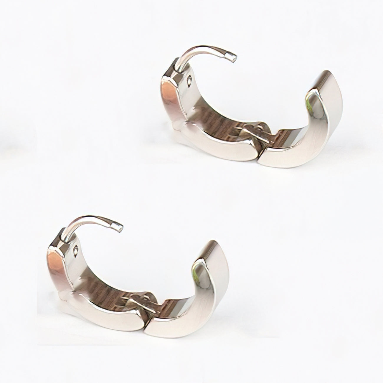 Aretes Candonga Lisa Acero plateada